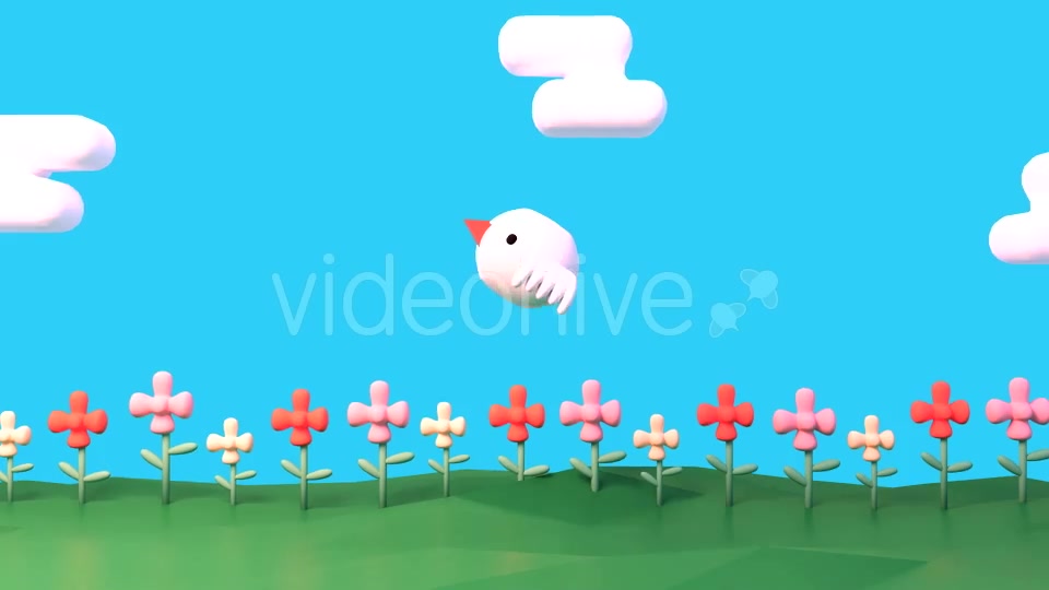 Cartoon Bird And Flower Garden Videohive 15438336 Motion Graphics Image 3