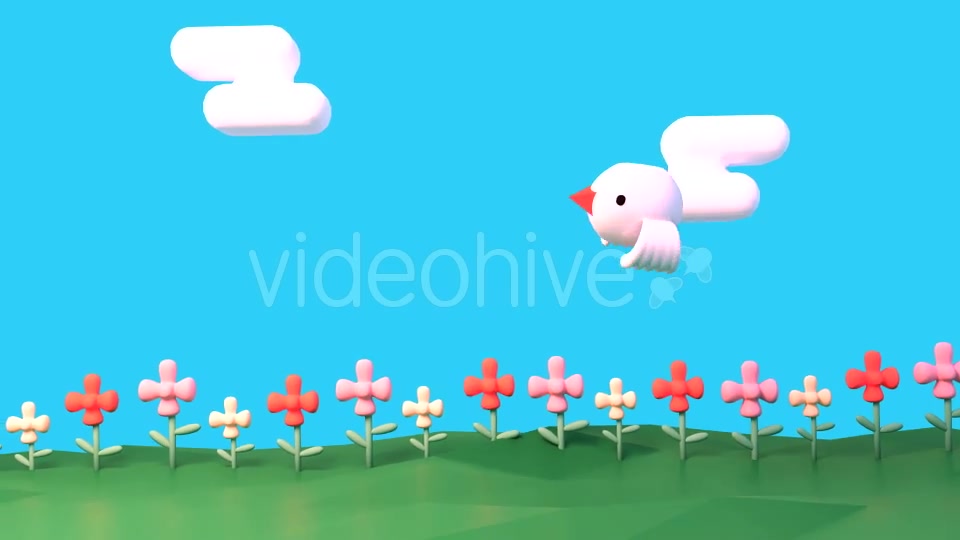 Cartoon Bird And Flower Garden Videohive 15438336 Motion Graphics Image 6