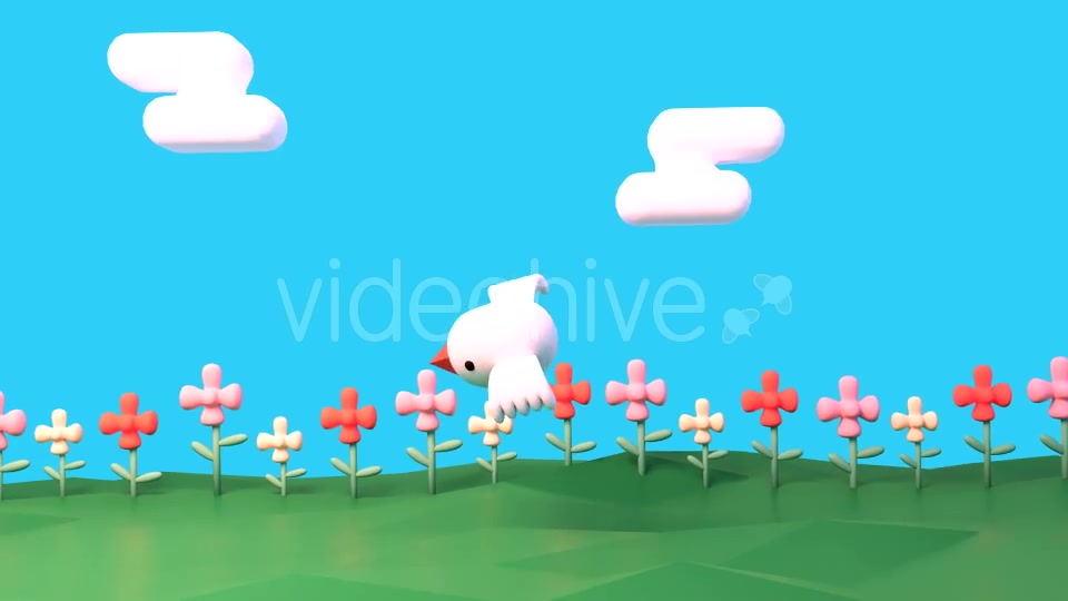 Cartoon Bird And Flower Garden Videohive 15438336 Motion Graphics Image 7