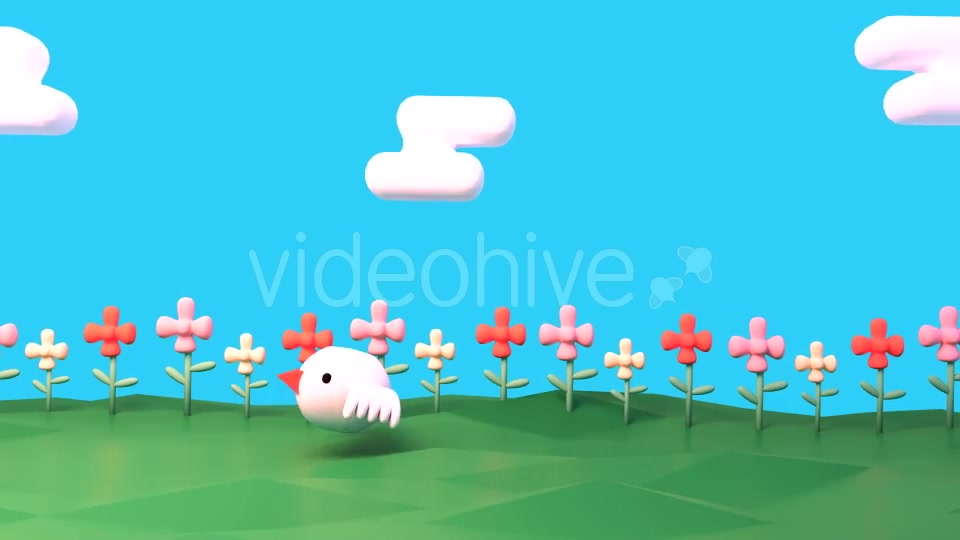 Cartoon Bird And Flower Garden Videohive 15438336 Motion Graphics Image 9