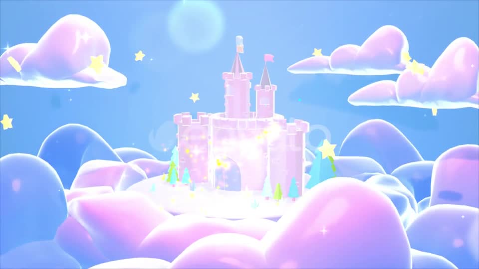 Cartoon Castle With Magic Sparkles Videohive 24743534 Motion Graphics Image 1