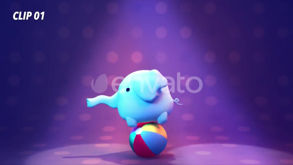 Cartoon Circus Elephant Pack Videohive 23582048 Motion Graphics Image 3