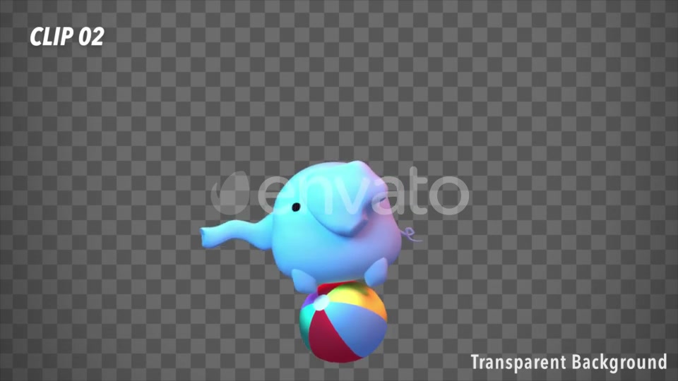 Cartoon Circus Elephant Pack Videohive 23582048 Motion Graphics Image 6