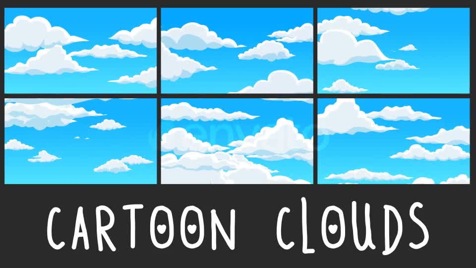 Cartoon Clouds Videohive 21724654 Motion Graphics Image 1