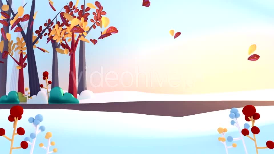 Cartoon Falling Autumn Leaves Videohive 16138435 Motion Graphics Image 1