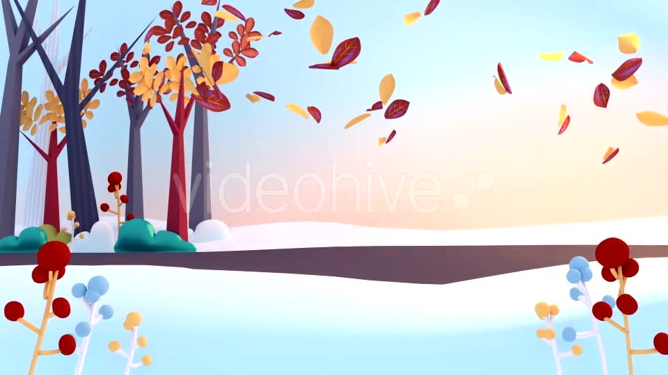 Cartoon Falling Autumn Leaves Videohive 16138435 Motion Graphics Image 2