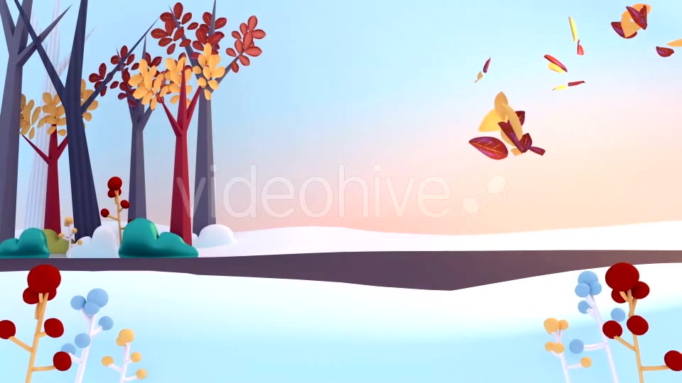 Cartoon Falling Autumn Leaves Videohive 16138435 Motion Graphics Image 3