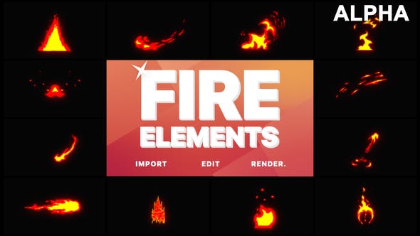 Cartoon Fire Elements | Motion Graphics Pack - Download Videohive 21798887