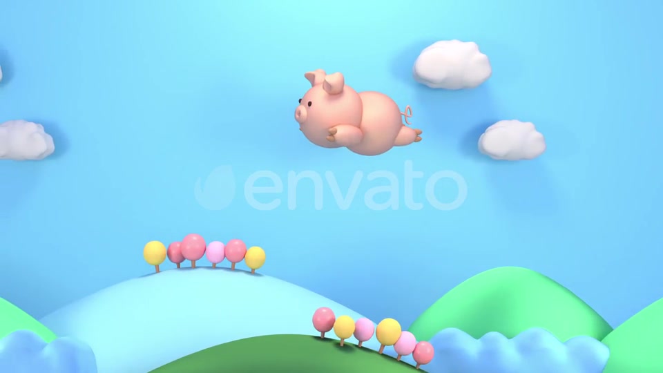 Cartoon Flying Pig Videohive 22339131 Motion Graphics Image 10
