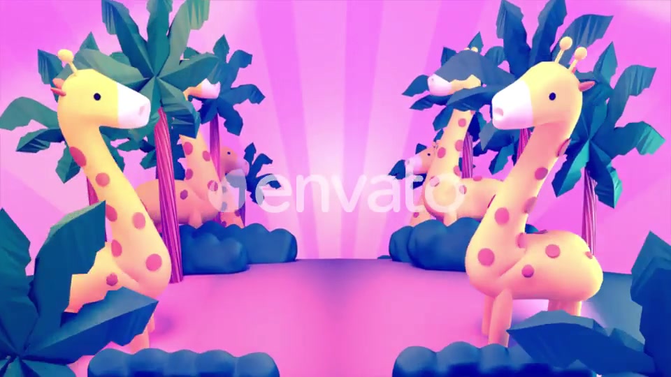 Cartoon Giraffe Jungle Videohive 22668024 Motion Graphics Image 4