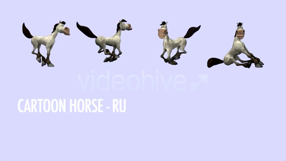 Cartoon Horse Pack of 8 Loops Videohive 6444970 Motion Graphics Image 11