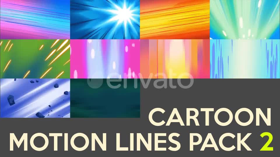 Cartoon Motion Lines Pack 2 Videohive 23562201 Motion Graphics Image 1