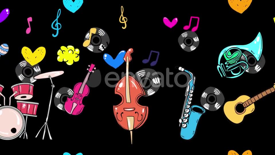 Cartoon Music Instrument 2 In 1 Videohive 25436483 Motion Graphics Image 2