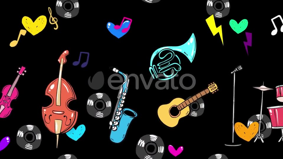 Cartoon Music Instrument 2 In 1 Videohive 25436483 Motion Graphics Image 3