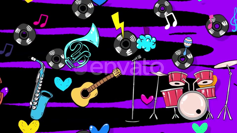Cartoon Music Instrument 2 In 1 Videohive 25436483 Motion Graphics Image 4