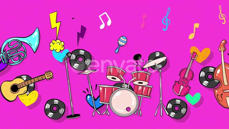 Cartoon Music Instrument 2 In 1 Videohive 25436483 Motion Graphics Image 5