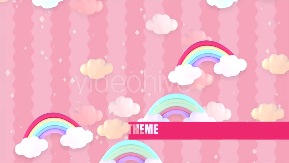 Cartoon Pastel Clouds and Rainbow Videohive 20036911 Motion Graphics Image 2