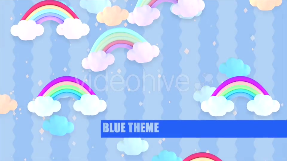 Cartoon Pastel Clouds and Rainbow Videohive 20036911 Motion Graphics Image 7