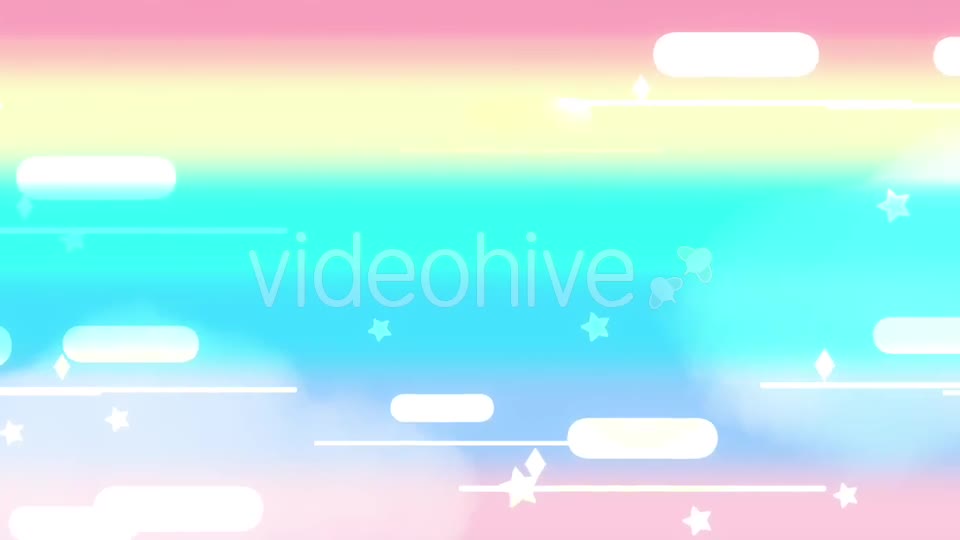 Cartoon Rainbow Night Sky 2 Videohive 20967786 Motion Graphics Image 1