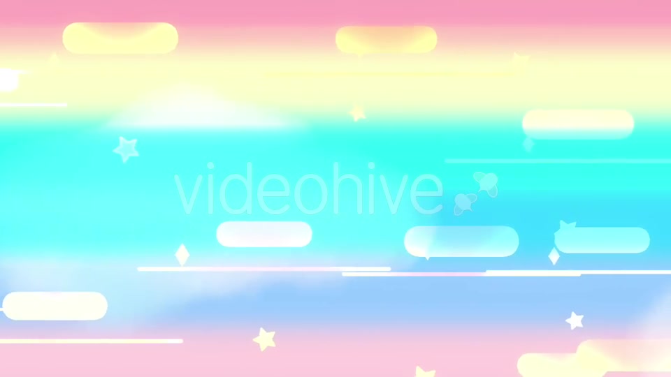 Cartoon Rainbow Night Sky 2 Videohive 20967786 Motion Graphics Image 2