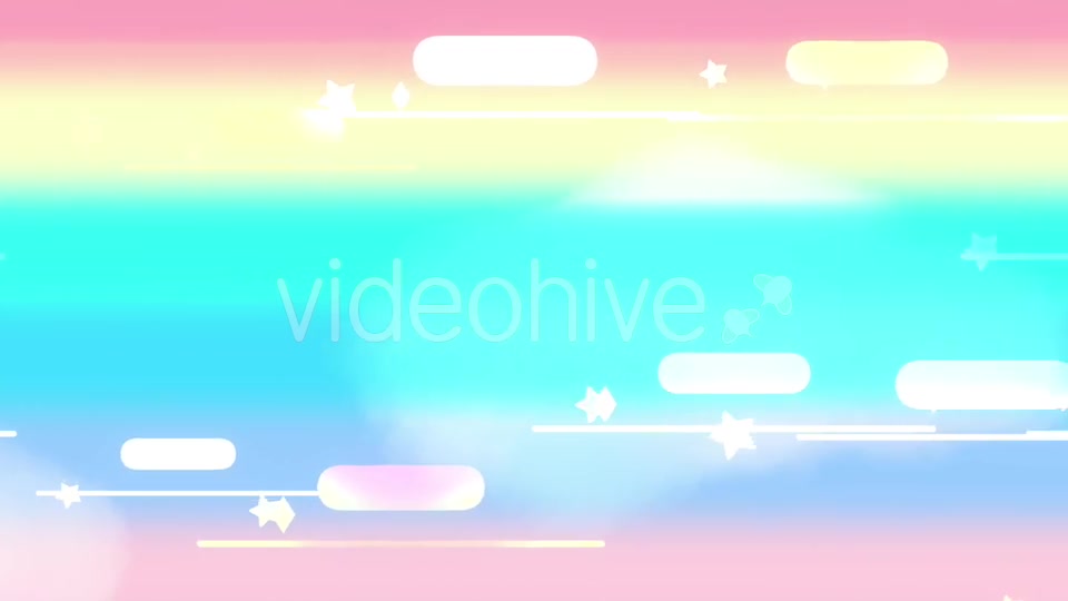 Cartoon Rainbow Night Sky 2 Videohive 20967786 Motion Graphics Image 4