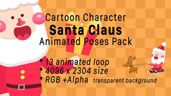 Cartoon Santa Claus Character Poses Animation Pack - 13388436 Download Videohive
