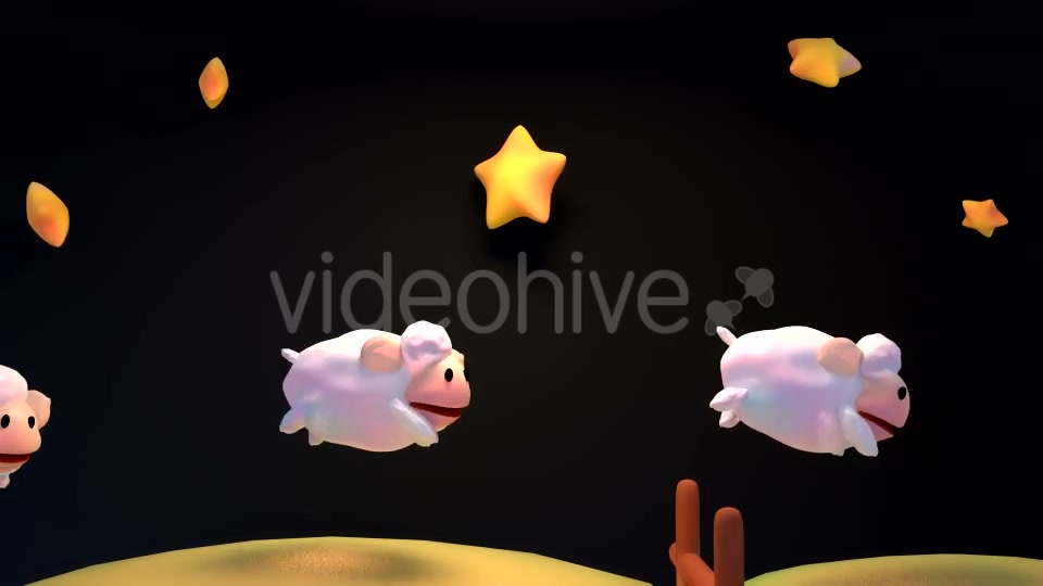 Cartoon Sheep Jumping Over A Fence Videohive 16005256 Motion Graphics Image 3