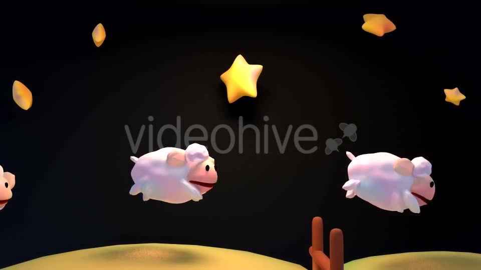 Cartoon Sheep Jumping Over A Fence Videohive 16005256 Motion Graphics Image 7