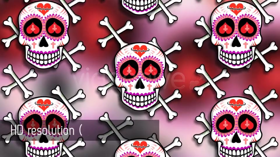 Cartoon Skulls Backgrounds 6 Clips Videohive 9221913 Motion Graphics Image 4