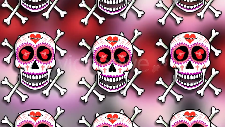 Cartoon Skulls Backgrounds 6 Clips Videohive 9221913 Motion Graphics Image 5