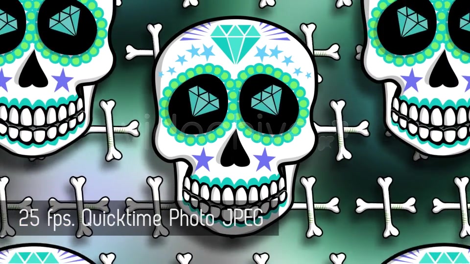 Cartoon Skulls Backgrounds 6 Clips Videohive 9221913 Motion Graphics Image 6