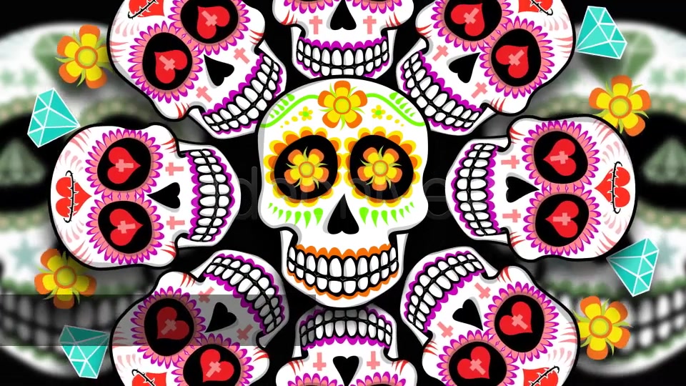 Cartoon Skulls Backgrounds 6 Clips Videohive 9221913 Motion Graphics Image 7