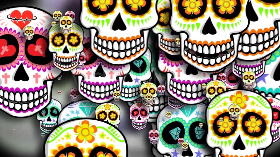 Cartoon Skulls Backgrounds 6 Clips Videohive 9221913 Motion Graphics Image 9