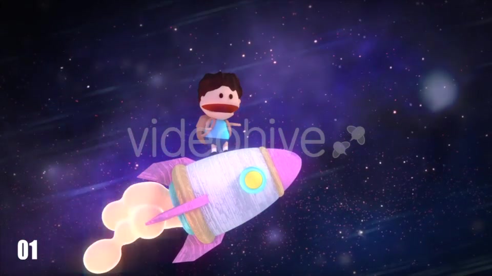 Cartoon Space Rocket 2 in 1 Pack Videohive 19912787 Motion Graphics Image 4