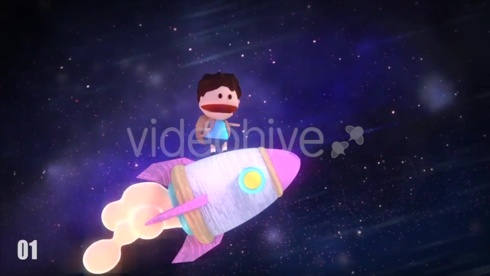Cartoon Space Rocket 2 in 1 Pack Videohive 19912787 Motion Graphics Image 6