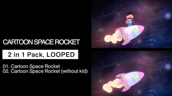 Cartoon Space Rocket 2 in 1 Pack - Videohive 19912787 Download