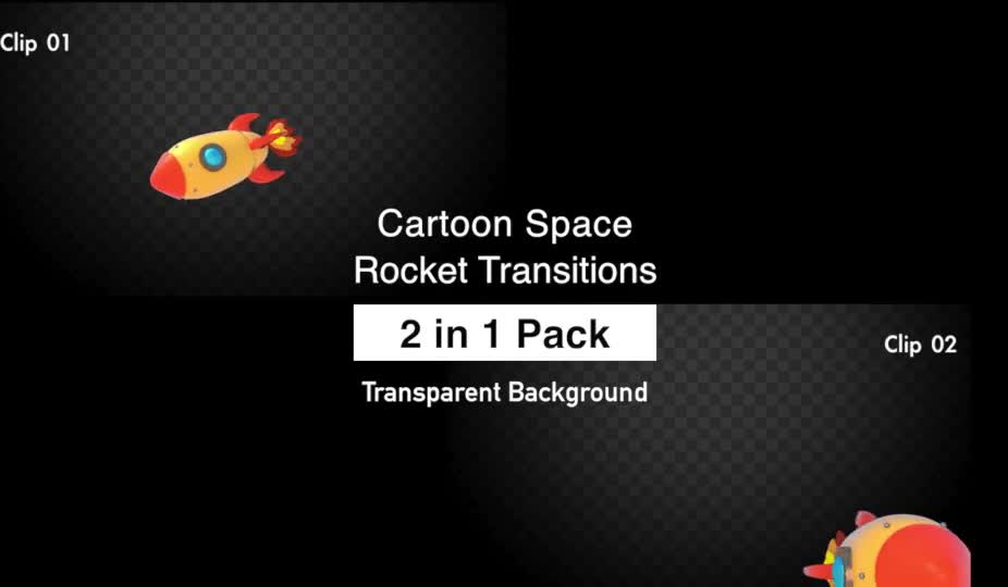 Cartoon Space Rocket Transitions Pack Videohive 22382459 Motion Graphics Image 1