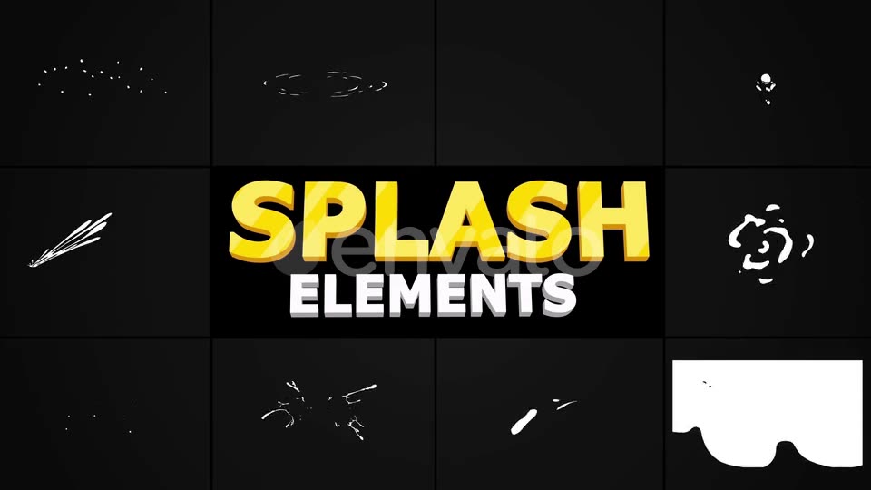 Cartoon Splash Elements | Motion Graphics Pack Videohive 24743192 Motion Graphics Image 2