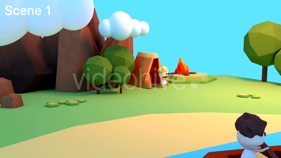 Cartoon Summer Camp And Kayaking Videohive 15979595 Motion Graphics Image 3