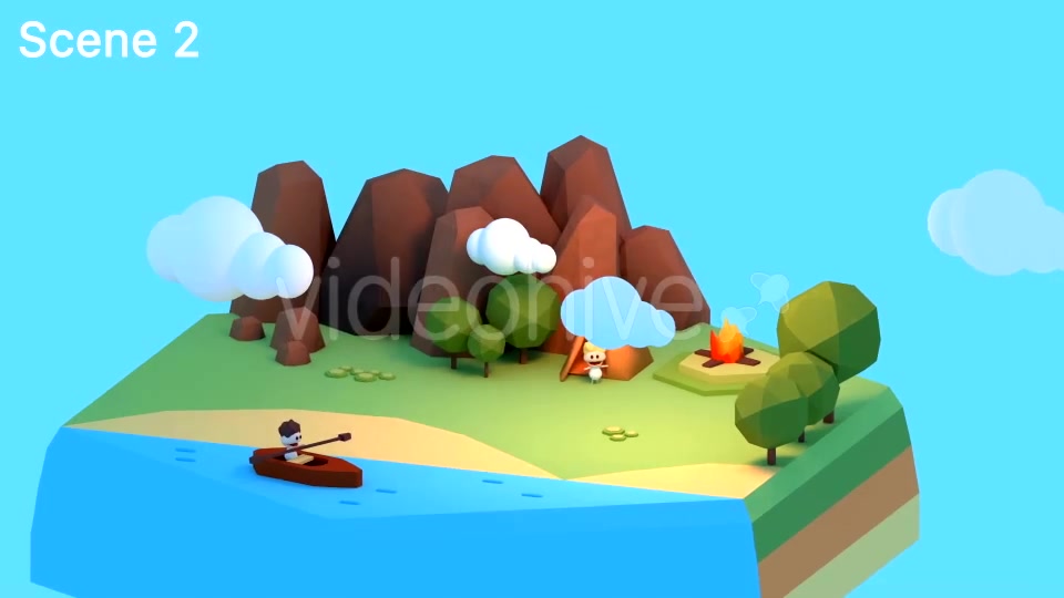 Cartoon Summer Camp And Kayaking Videohive 15979595 Motion Graphics Image 8