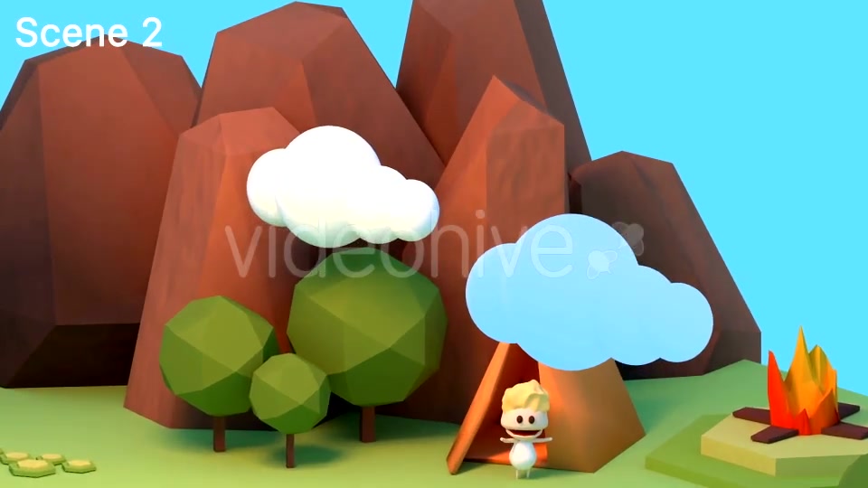 Cartoon Summer Camp And Kayaking Videohive 15979595 Motion Graphics Image 9