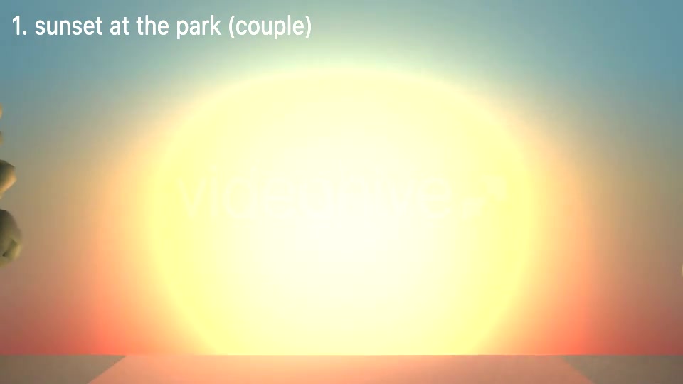 Cartoon Sunset At The Park Videohive 16361382 Motion Graphics Image 4