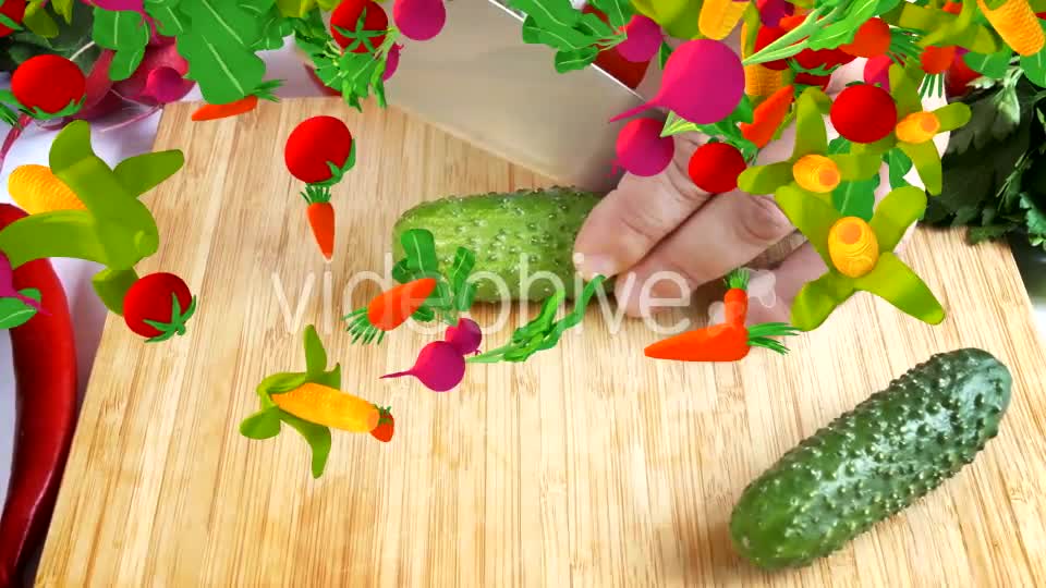 Cartoon Vegetables Falling Down Transition Videohive 16859103 Motion Graphics Image 1