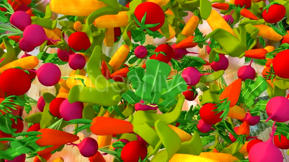 Cartoon Vegetables Falling Down Transition Videohive 16859103 Motion Graphics Image 2