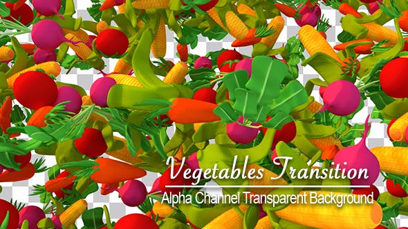 Cartoon Vegetables Falling Down Transition - 16859103 Videohive Download