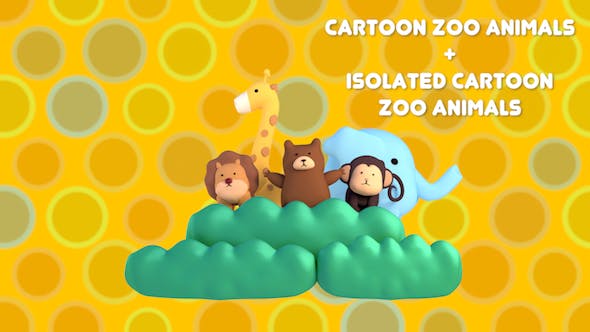 Cartoon Zoo Animals Pack - Videohive Download 20625019