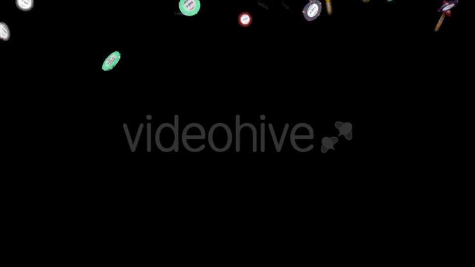 Casino Chips Falling Down Videohive 11785545 Motion Graphics Image 4