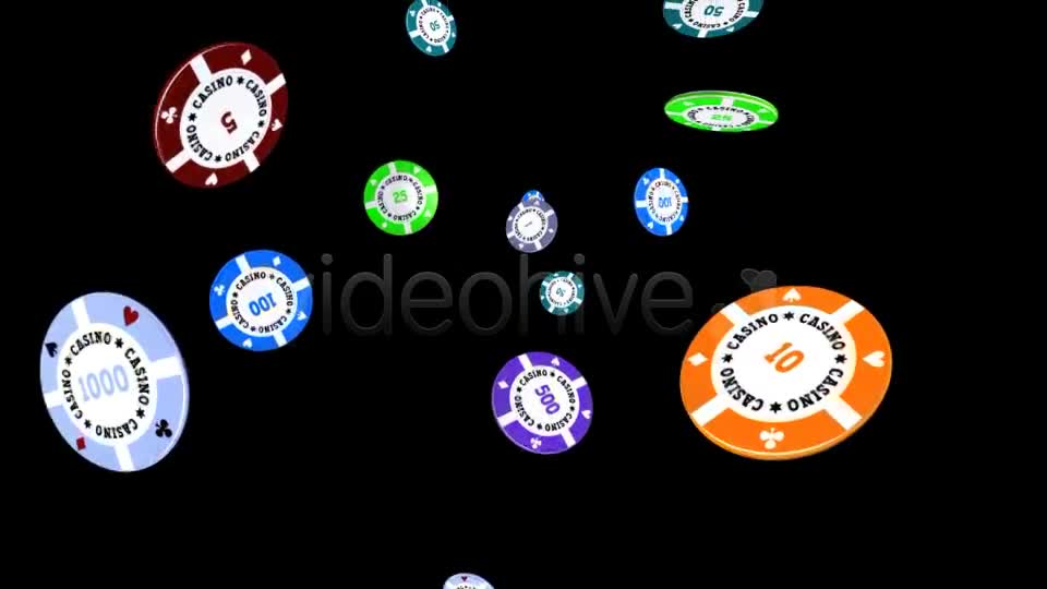 Casino Chips Falling, Flying, Exploding (5 Pack) Videohive 5086528 Motion Graphics Image 1