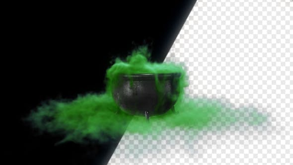 Cauldron Witch With Green Liquid - Videohive Download 18310408