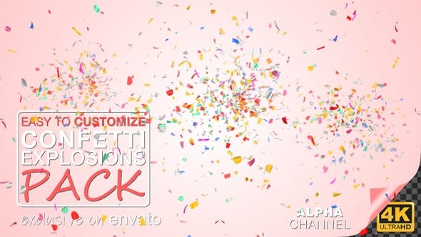 Celebration 4K Confetti Explosions - 24130782 Videohive Download